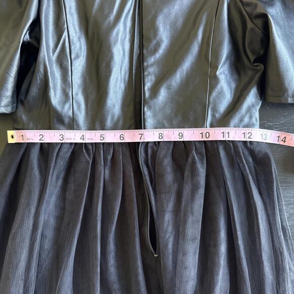 WEDNESDAY Addams ADULT Black Midi Dress Tulle Halloween Gothic Size S See Note - Picture 6 of 9